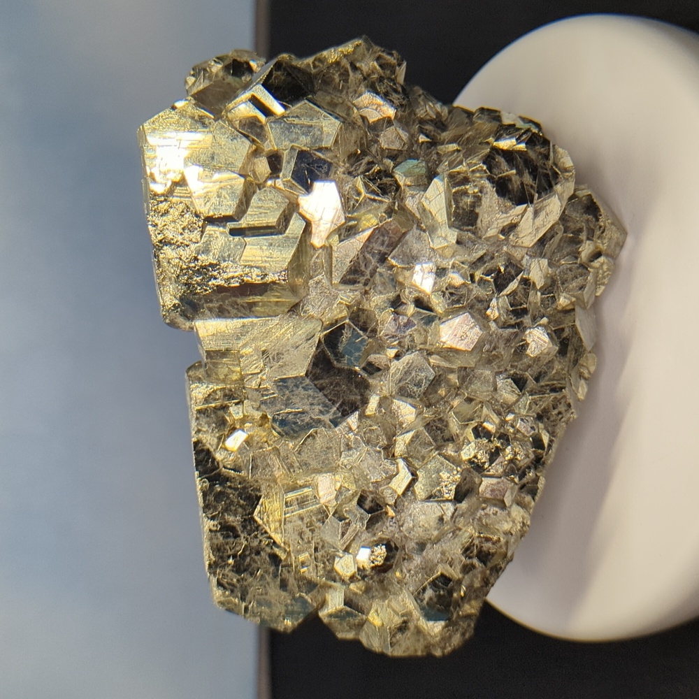 Large Natural Peruvian Grade A Cocada Cube Pyrite Statement Piece